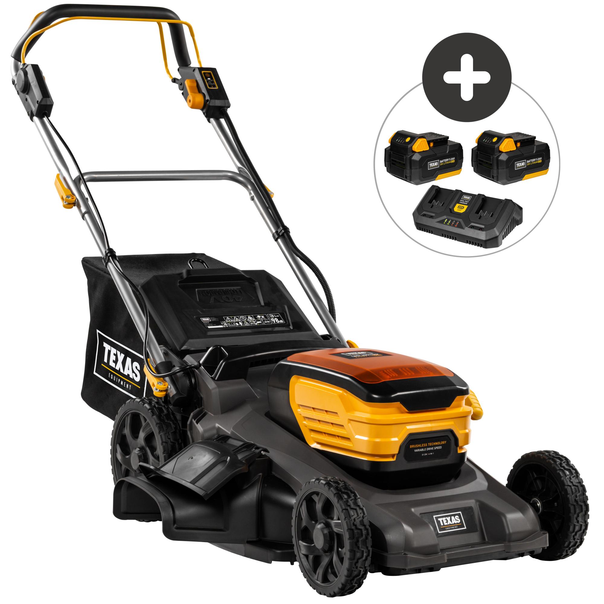 Akumulátorová sekačka TEXAS LMX 2051TRV s bateriemi (2x20V) a dvou-nabíječkou